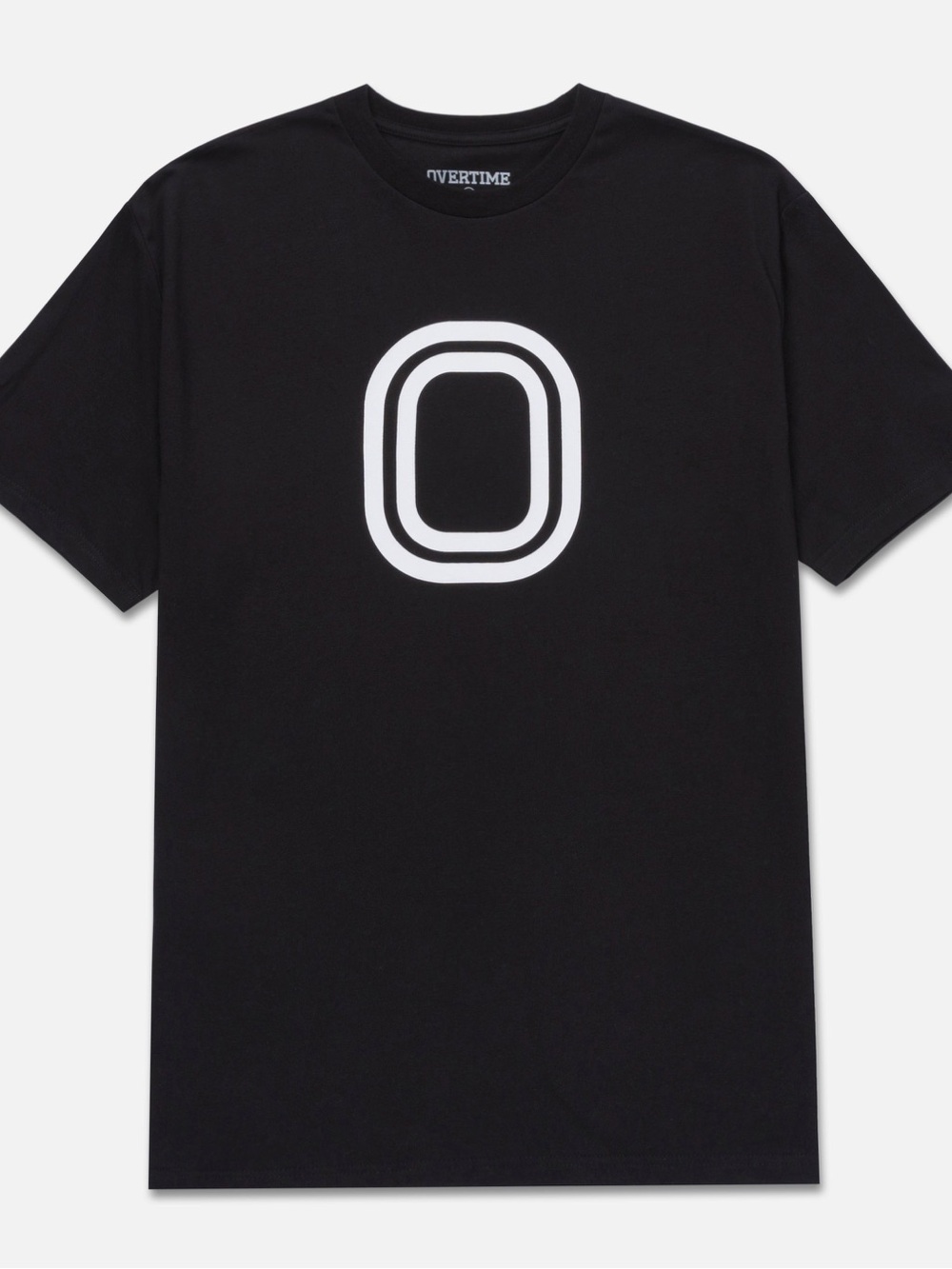 Overtime Black Short-Sleeve OT Classic Tee with White Oval Logo S